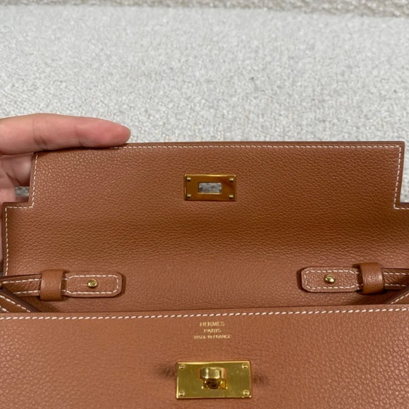 Authentic Pre-Owned Hermes Kelly To Go Gold Evercolor Gold Hardware - Picture 14 of 16